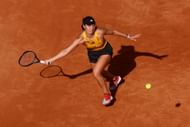 Jessica Pegula in action at the Italian Open